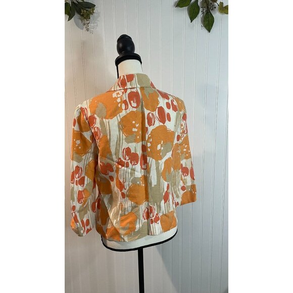 Vintage Kasper Essential Sportswear Floral Jacket With Button Front&Pockets Sz8 - Picture 2 of 13
